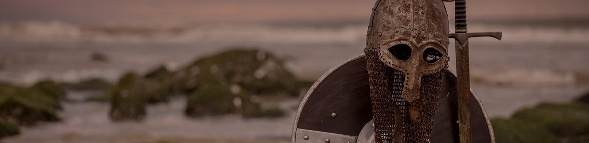 Viking shield and sword